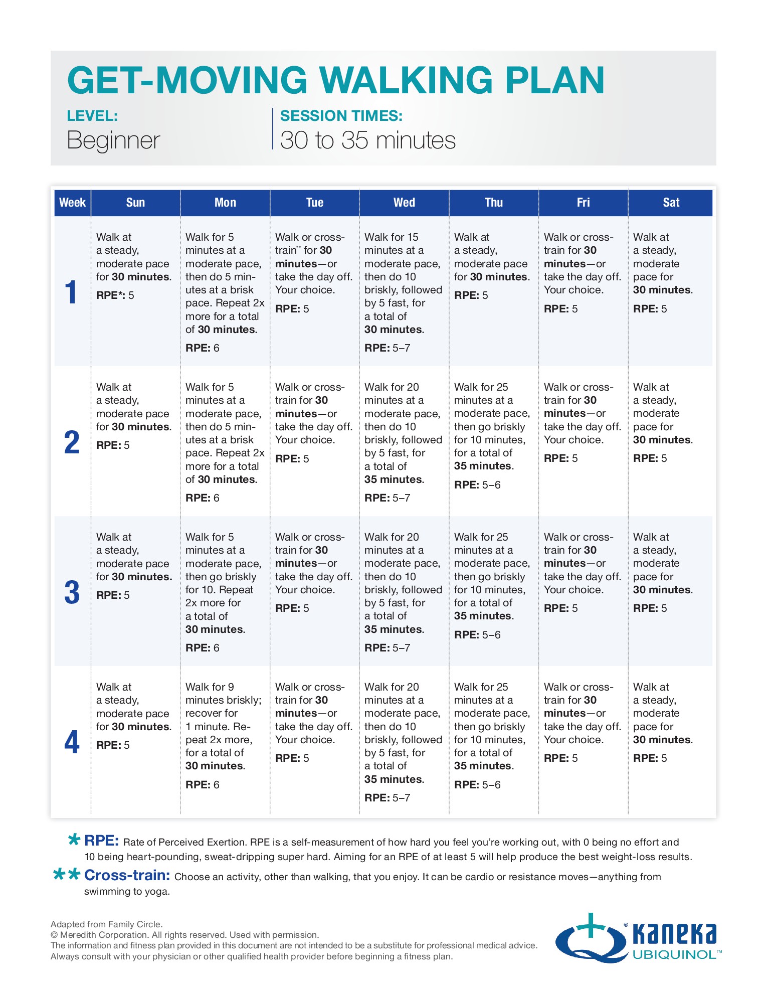 Week Walking Program